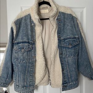 Blank NYC Cream Sherpa-Lined Jacket